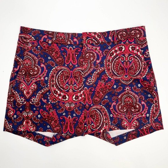 Banana Republic Pants - Banana Republic Womens Size 2 Blue Paisley Shorts Summer Beach